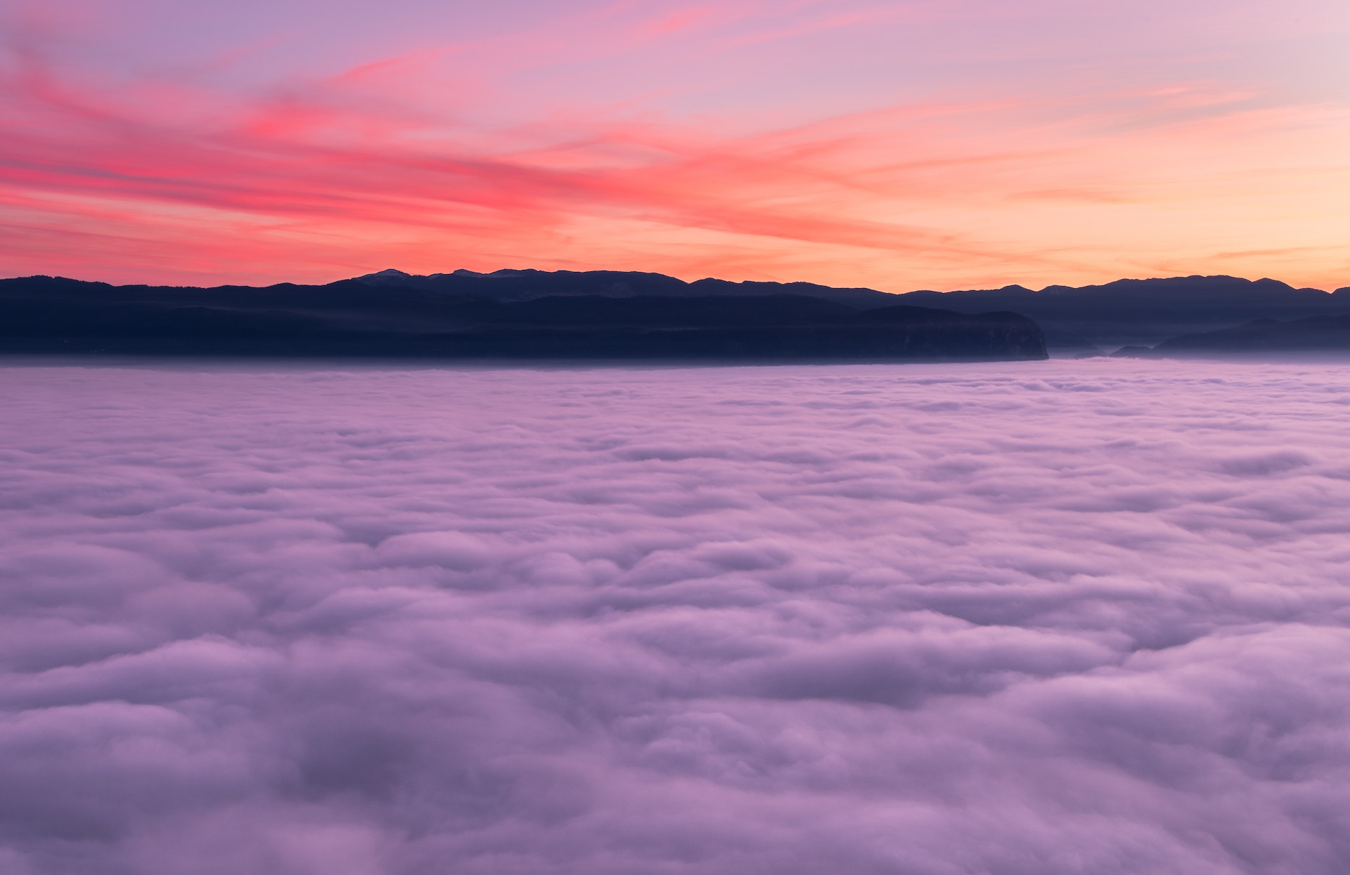 Mountains above clouds